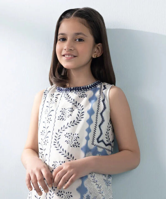2 Piece - Embroidered Cambric Suit (KID)