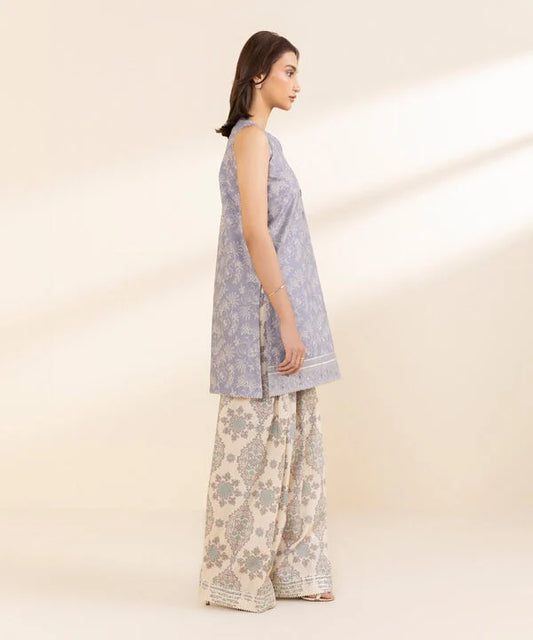 2 Piece - Printed Crosshatch Suit