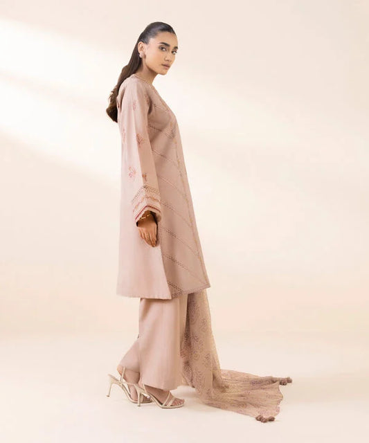 2 Piece - Embroidered Cotton Viscose Suit